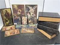 Lot of Jesus pictures & storage books