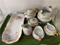 French and German Floral Decorated China