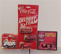 F4) Coca-Cola die-cast in sealed unopened packages