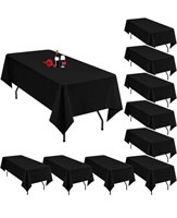 10 Pack Black Table Cloths 6ft Rectangular tables