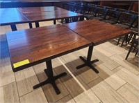 WOOD TOP TABLES 30" X 30"