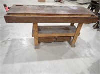 Wooden Bench with Vise
