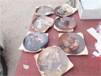 SEVEN NORMAN ROCKWELL PLATES