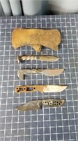 T2 5pc Rail spike knives, Knife projects, Axe head