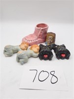 Vintage Chalk and Ceramic Items