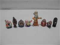 Assorted Huishan Clay Folk Art Miniatures See Info