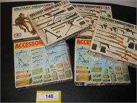 6 Military Mini Accessory Sets From the 60s MIB