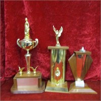 (3)1960's pageant trophies.