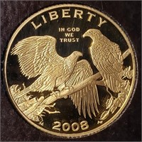 2008-W Gold Bald Eagle Proof - Nearly 1/4 oz Gold