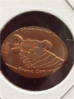 Bronx zoo zebra smashed Penny token