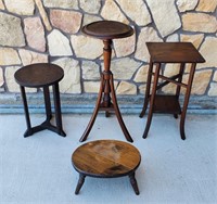 Antique Candle Stand Mission Stands Footstool