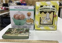 Nostalgia my mini 7 egg cooker, Eggstractor, &