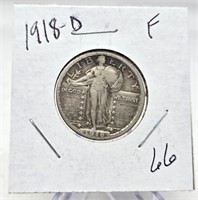 1918-D Quarter F
