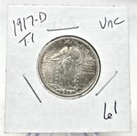 1917-D T.1 Quarter Unc.