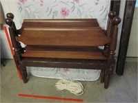 antique 1800's cherry rope bed & mattress