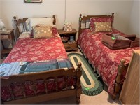 2PC TWIN BED LOT W LINENS / ELECTRIC BLANKETS