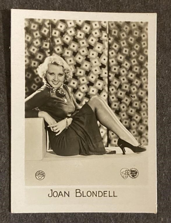 JOAN BLONDELL: Scarce ORAMI Tobacco Card (1931)