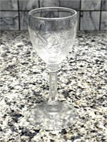 12 vintage starburst cordial glasses