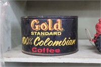 GOLD STANDARD COFFEE TIN