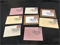 8 Elvis Presley Stamp First Day Covers-Mixed Lot
