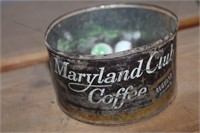 VINTAGE "MARYLAND" COFFEE TIN AND MARBLES