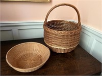 Pair of Vintage Wicker Baskets