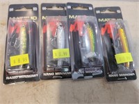 NEW 4 Fishing Lures Marked $8.99 Each