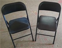 (2) Black Folding Chairs