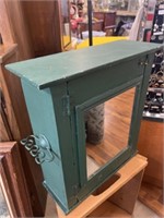 Green Painted Hanging Cupboard
