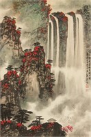 Wei Zixi 1915-2002 Watercolour on Paper Scroll