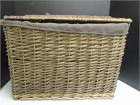 LINED WICKER BASKET