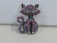 Cat Fashion Costume Jewelry Brooch