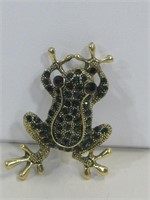 Frog Fashion Costume Jewelry Brooch