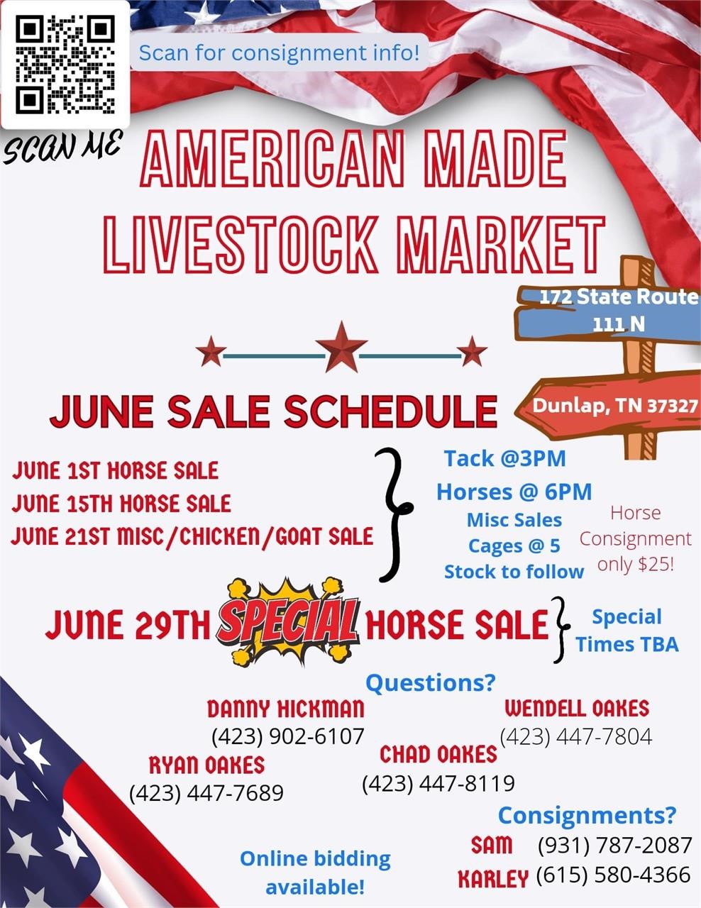 American Made Livestock Market June 15th
