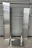 (AI) 2 Stainless Steel Wall Shelves & 1 SS