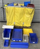 (AI) Cart with Assorted Part Bins, Cart- 34In T X