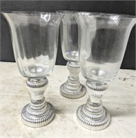 2 PC DECORATIVE CANDLE STANDS 18IN
