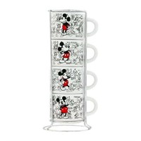 Mickey Heritage Sketch 4pc 3oz Ceramic Mug Set