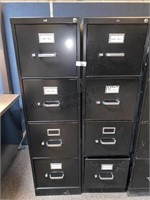 2–4 drawer metal filing cabinet. All drawers work