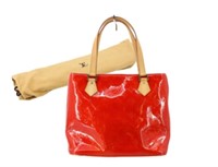 Louis Vuitton Red Vernis Tote Bag