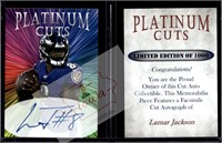 Lamar Jackson Platinum Cuts facsimile auto