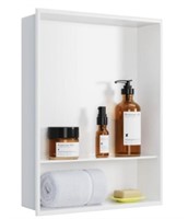 24"x 16" White Shower Niche With Shelf