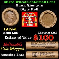 Lincoln Wheat Cent 1c Mixed Roll Orig Brandt McDon