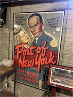 Port of New York 40"x60" Vintage Poster Framed