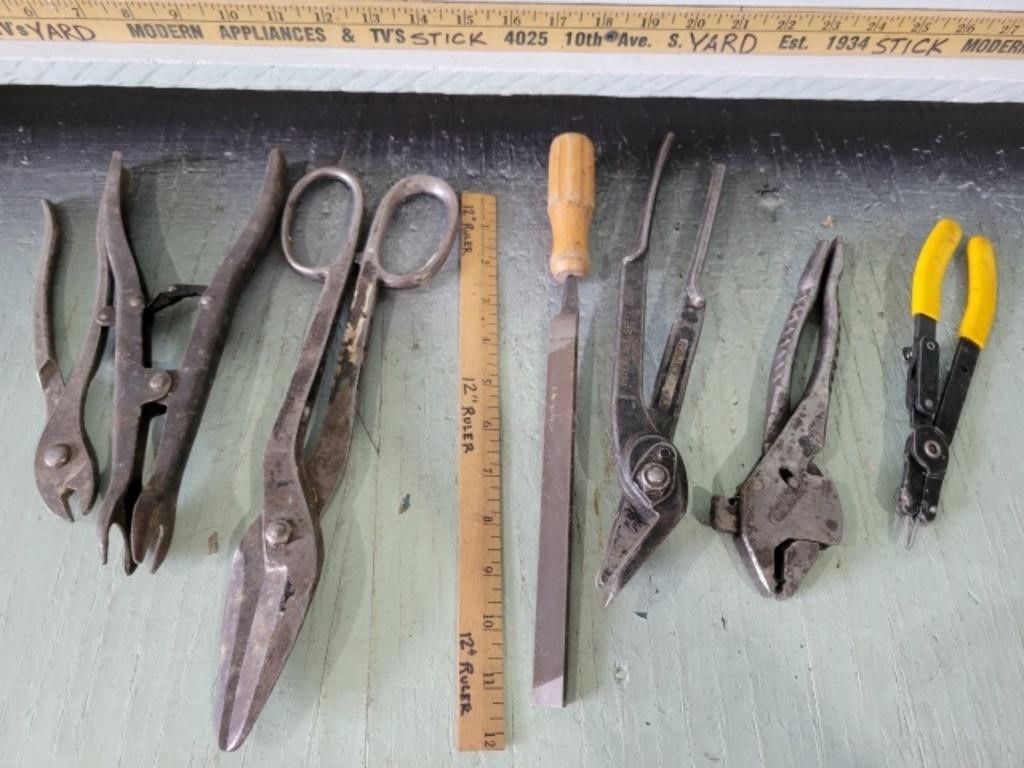 TIN SHEARS, FILE, PLIERS, MORE, USA