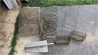 Large Lot of Fry Baskets and Other