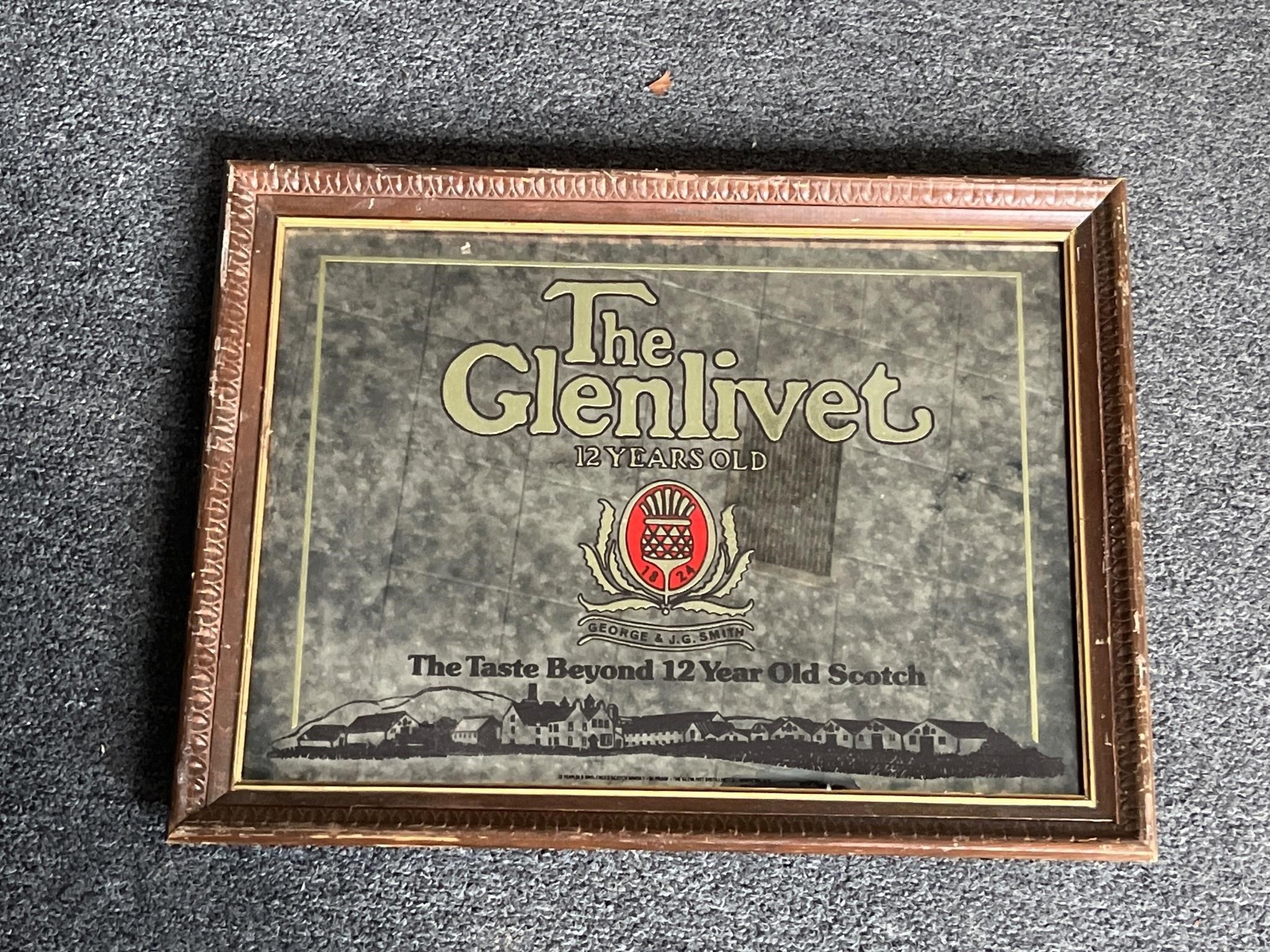 Glenlivet framed mirror sign