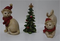 Vintage Tii Collections Christmas Cat Figurines