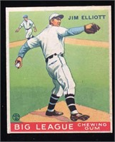 1933 Goudey #132 Jim Elliott baseball card -
