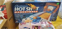 Hot shot electronic basketball tabletop game